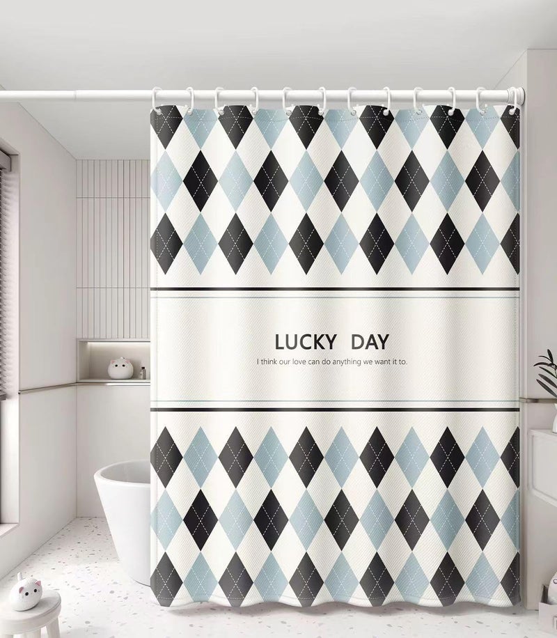 LLSCL Fabric Shower Curtain Liner with Magnets, Waterproof Hotel Quality, 72 x 72 Machine Washable - Image 1